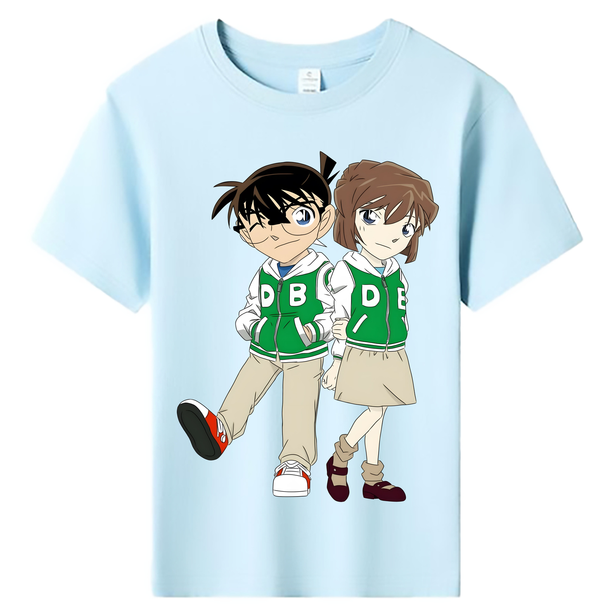 （画像用） 名探偵コナン 江戸川 コナン Detective Conan Conan Edogawa 綿100％キッズTシャツ（フロントプリント）